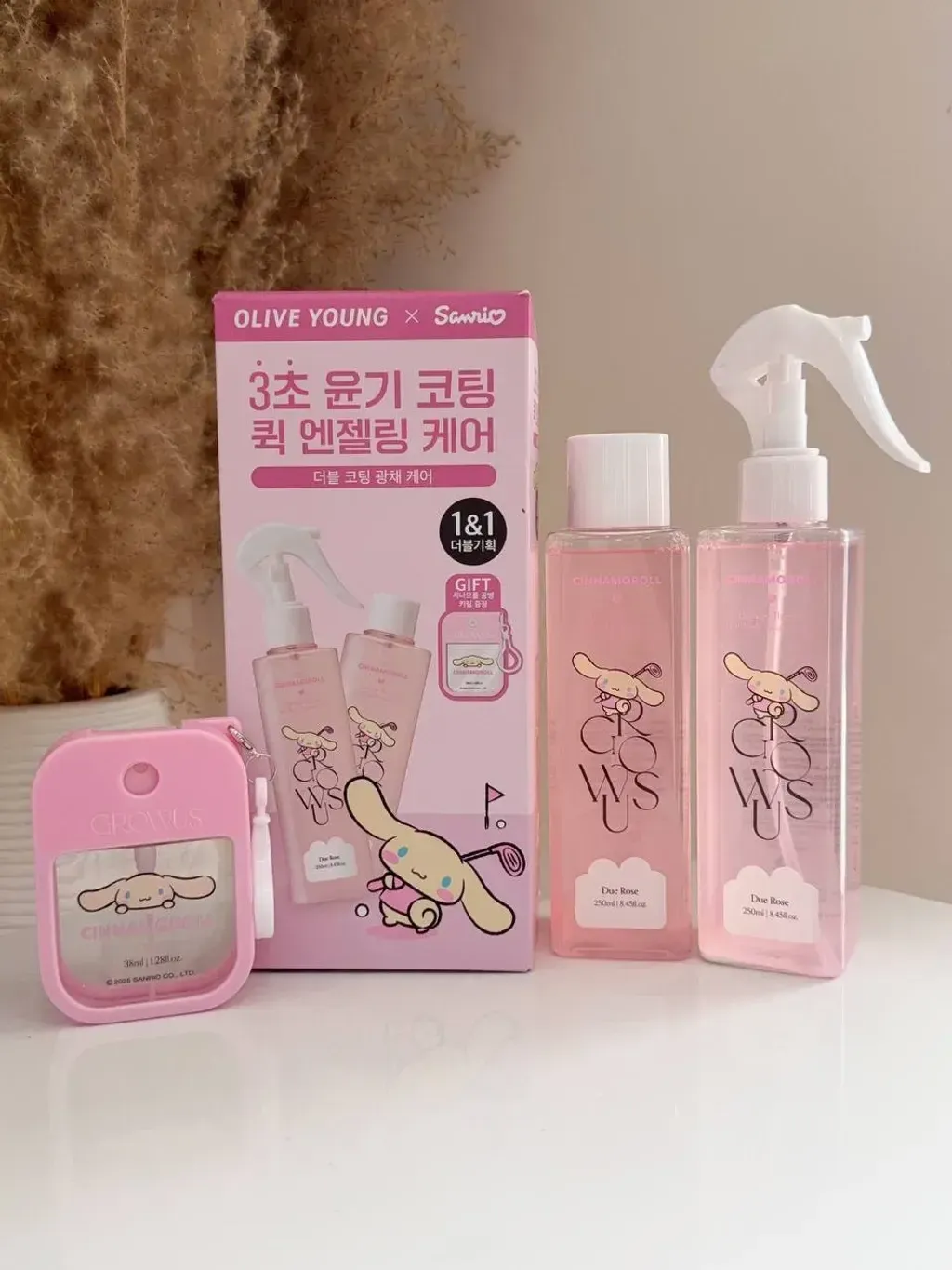 JuzBeauty-JuzBeautyMalaysia-JuzPretty-Authentic-Kbeauty-Malaysia-Skin-Care-Cosmetics-Jbeauty-Health-Care-korean-streetwear-GROWUS x Cinnamoroll No-Wash Treatment Plan 免洗护发喷雾套盒10