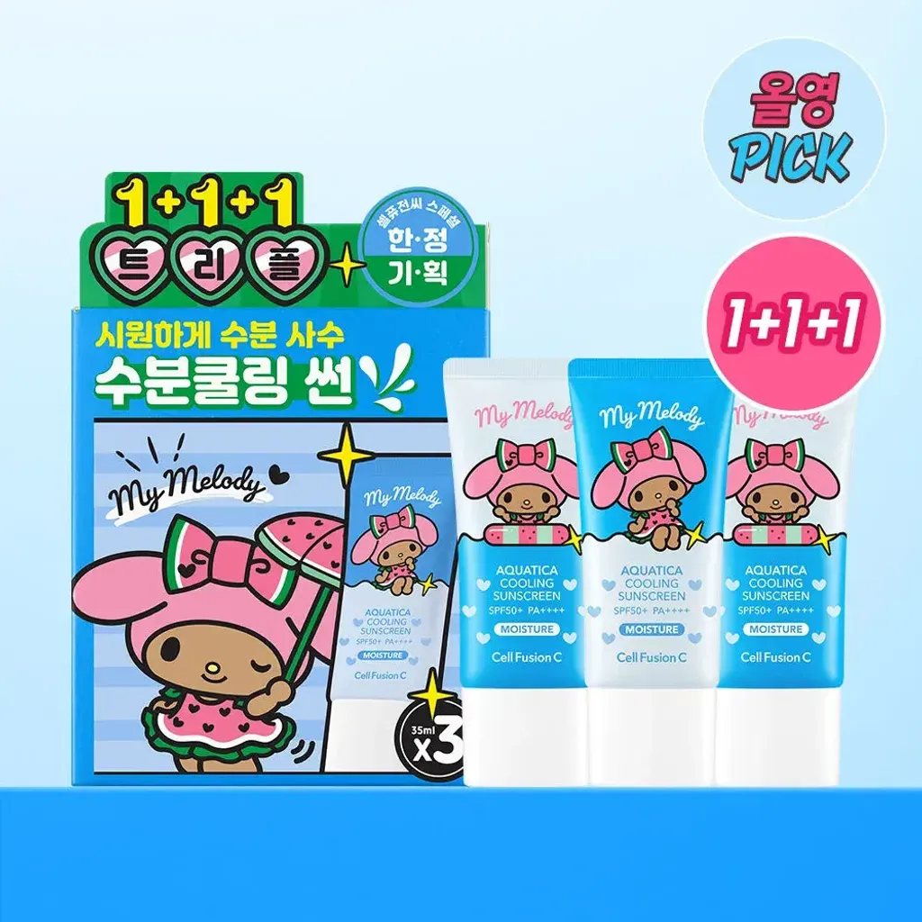 JuzBeauty-JuzBeautyMalaysia-JuzPretty-Authentic-Kbeauty-Malaysia-Skin-Care-Cosmetics-Jbeauty-Health-Care-korean-streetwear-Cell Fusion C x My Melody Aquatica Cooling Sunscreen Plan 保湿防晒霜套盒11