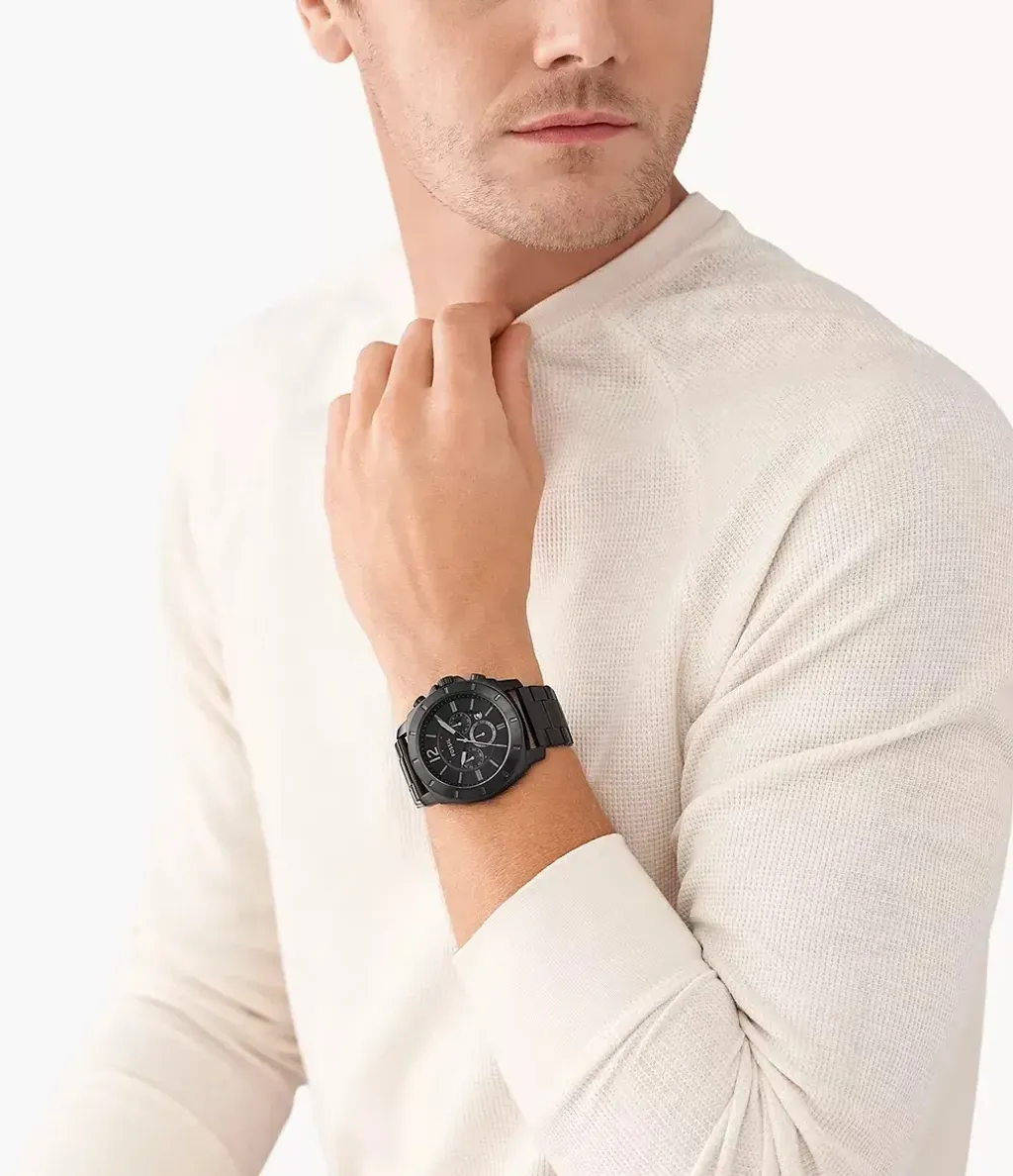 JuzBeauty_JuzBeautyMalaysia_JuzPretty_Authentic_Kbeauty_Malaysia_Skin_Care_Cosmetics_Jbeauty_Health_Care_korean_streetwear_US_Luxury_FOSSIL BQ2759 Privateer Chronograph Black Stainless Steel Watch 男款手表7