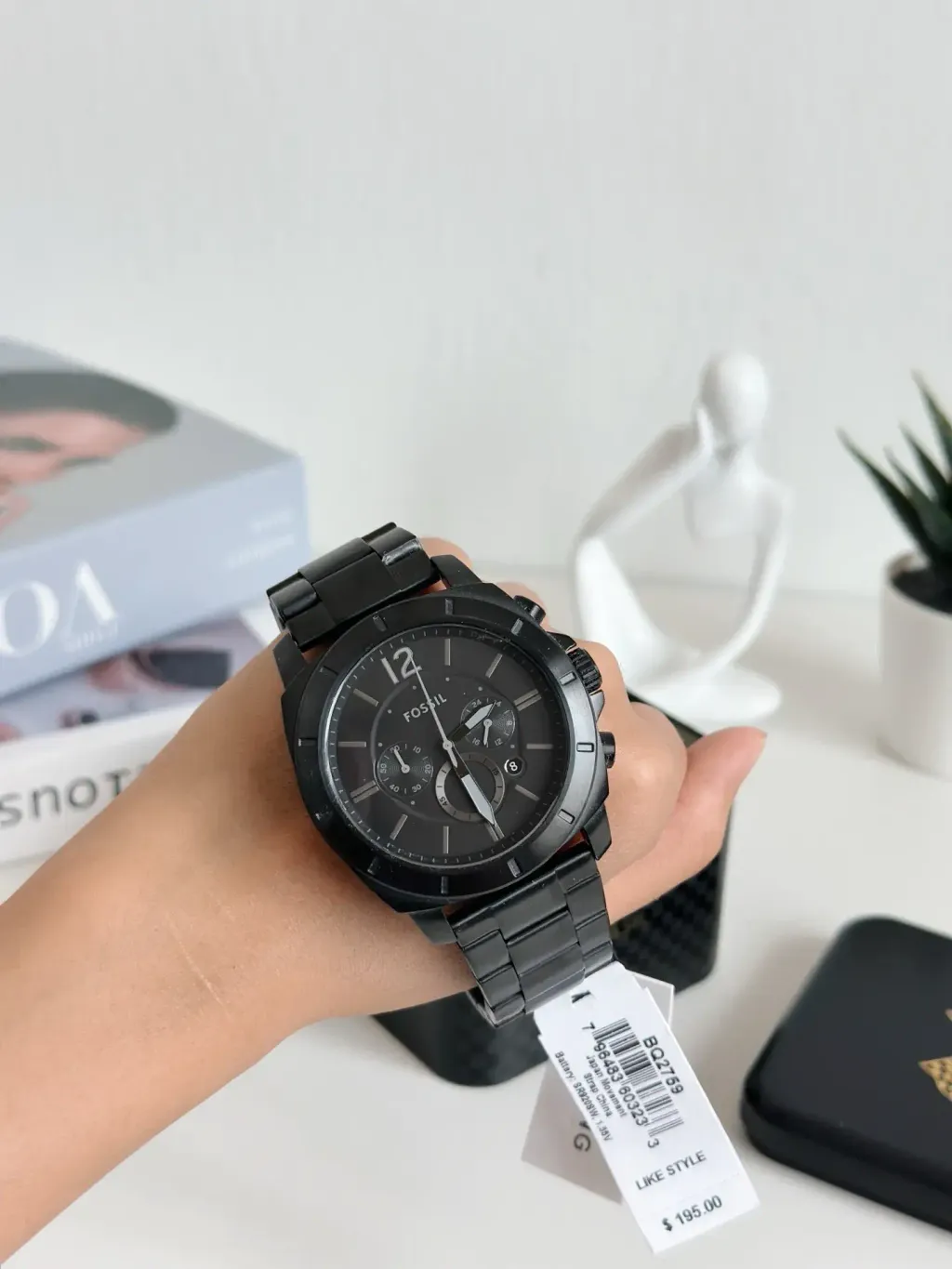 JuzBeauty_JuzBeautyMalaysia_JuzPretty_Authentic_Kbeauty_Malaysia_Skin_Care_Cosmetics_Jbeauty_Health_Care_korean_streetwear_US_Luxury_FOSSIL BQ2759 Privateer Chronograph Black Stainless Steel Watch 男款手表6