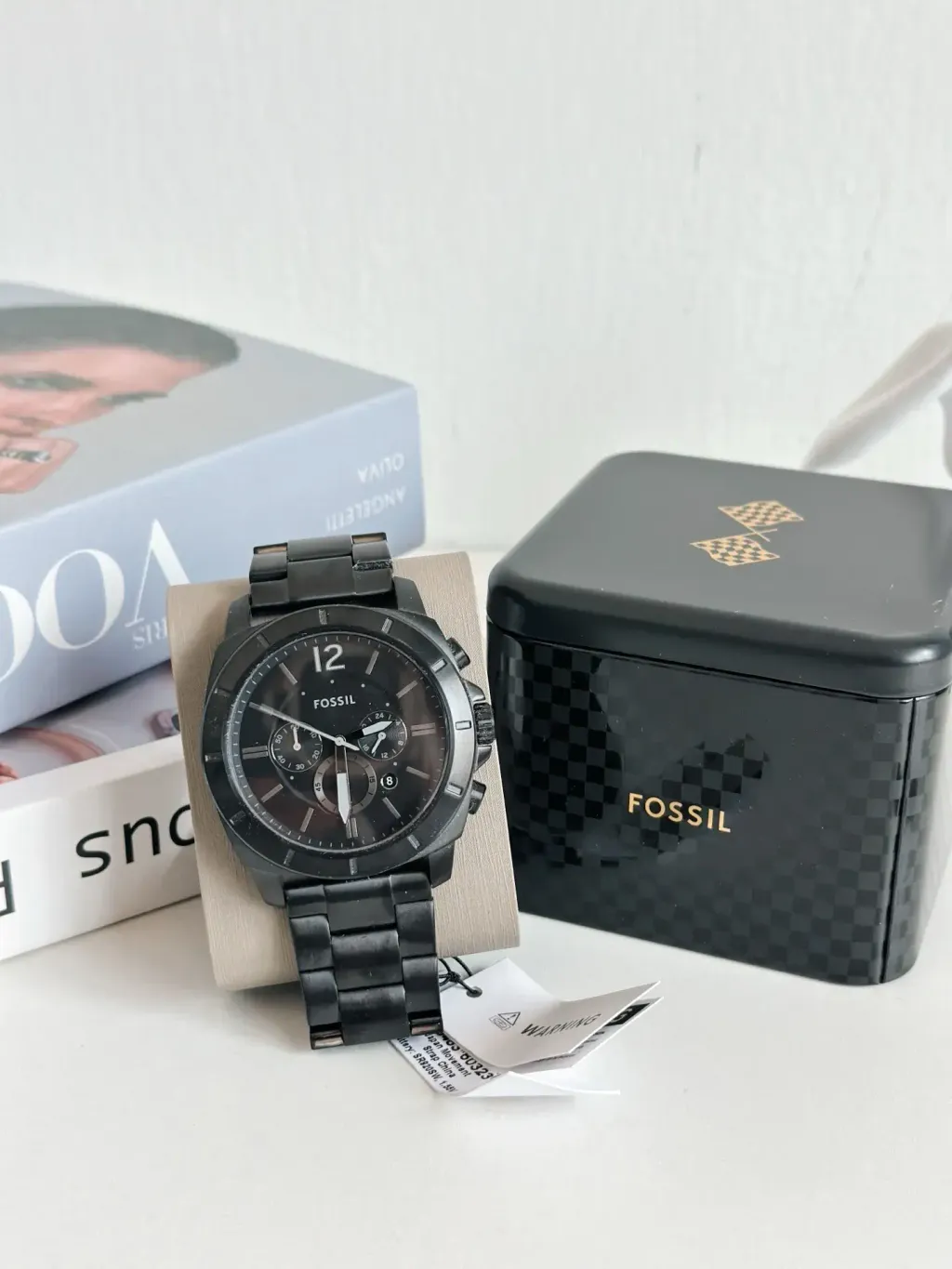JuzBeauty_JuzBeautyMalaysia_JuzPretty_Authentic_Kbeauty_Malaysia_Skin_Care_Cosmetics_Jbeauty_Health_Care_korean_streetwear_US_Luxury_FOSSIL BQ2759 Privateer Chronograph Black Stainless Steel Watch 男款手表1