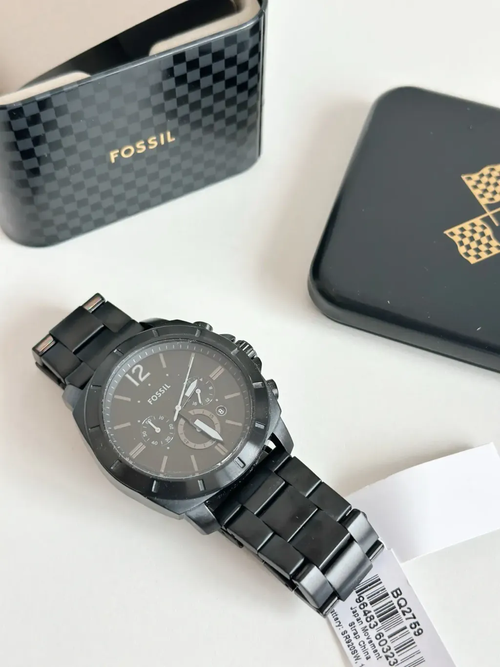 JuzBeauty_JuzBeautyMalaysia_JuzPretty_Authentic_Kbeauty_Malaysia_Skin_Care_Cosmetics_Jbeauty_Health_Care_korean_streetwear_US_Luxury_FOSSIL BQ2759 Privateer Chronograph Black Stainless Steel Watch 男款手表4