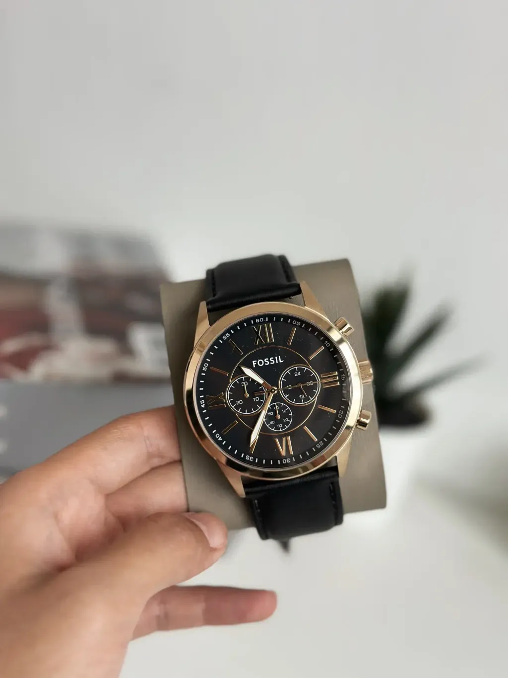 JuzBeauty_JuzBeautyMalaysia_JuzPretty_Authentic_Kbeauty_Malaysia_Skin_Care_Cosmetics_Jbeauty_Health_Care_korean_streetwear_US_Luxury_FOSSIL BQ2823 48mm Flynn Chronograph Black Leather Watch 男款手表5
