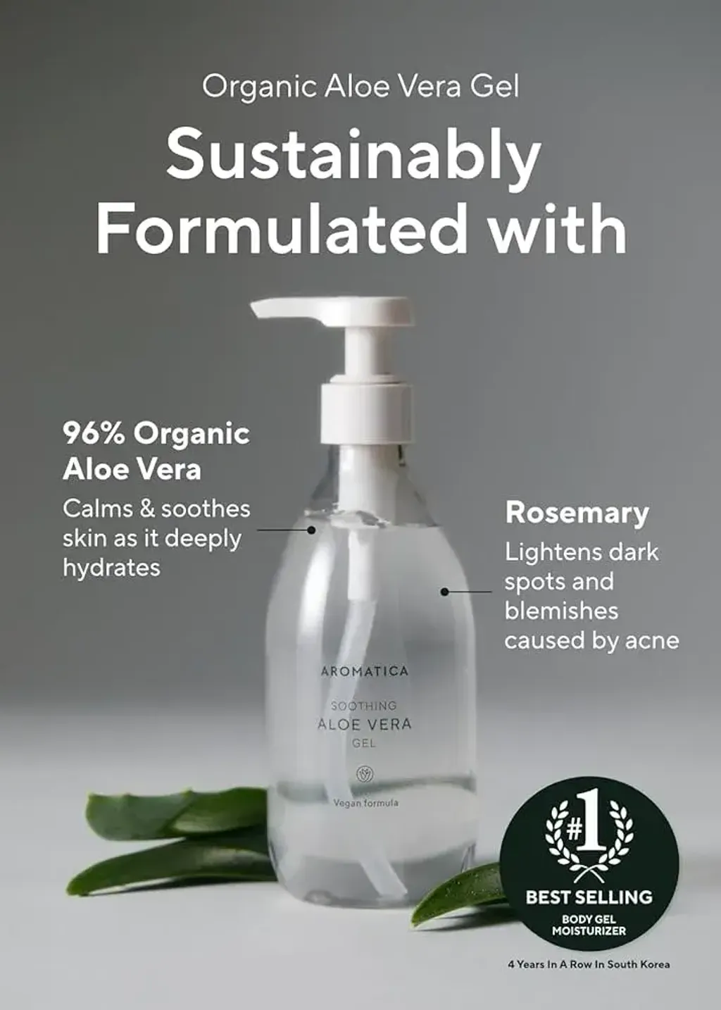 JuzBeauty-JuzBeautyMalaysia-JuzPretty-Authentic-Kbeauty-Malaysia-Skin-Care-Cosmetics-Jbeauty-Health-Care-korean-streetwear-AROMATICA Soothing Aloe Vera Gel 芦荟胶1