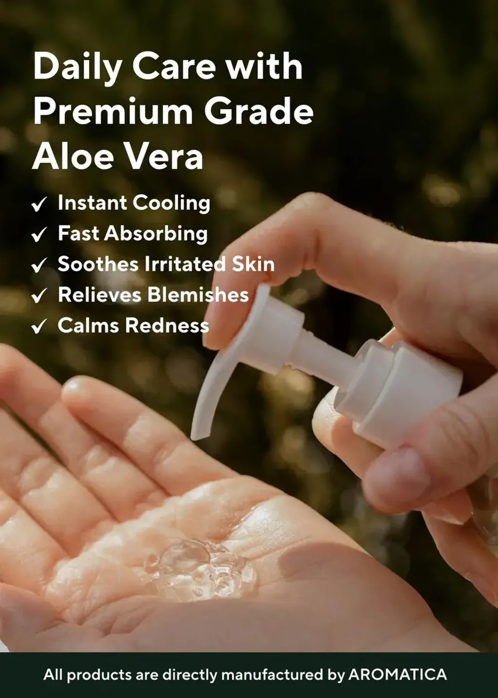 JuzBeauty-JuzBeautyMalaysia-JuzPretty-Authentic-Kbeauty-Malaysia-Skin-Care-Cosmetics-Jbeauty-Health-Care-korean-streetwear-AROMATICA Soothing Aloe Vera Gel 芦荟胶10