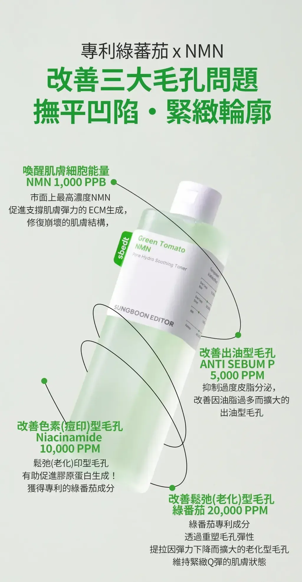 JuzBeauty-JuzBeautyMalaysia-JuzPretty-Authentic-Kbeauty-Malaysia-Skin-Care-Cosmetics-Jbeauty-Health-Care-korean-streetwear-SUNGBOON EDITOR x POKEMON Green Tomato NMN Pore Hydro Soothing Toner Set 绿番茄NMN毛孔水润爽肤水套盒5