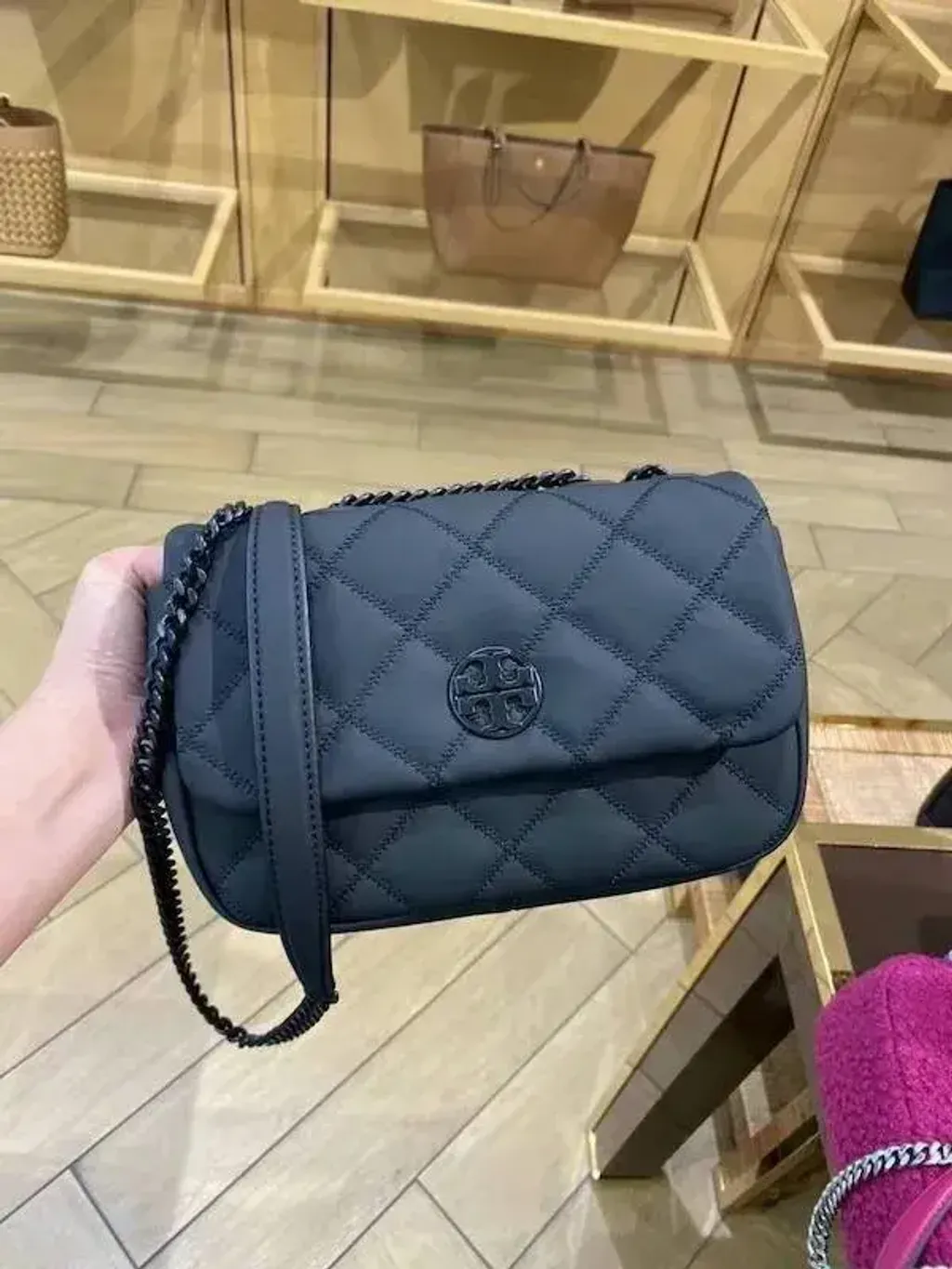 TORY BURCH 149682 Willa Matte Black Small Shoulder Bag 单肩包6