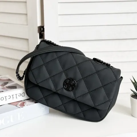 TORY BURCH 149682 Willa Matte Black Small Shoulder Bag 单肩包7