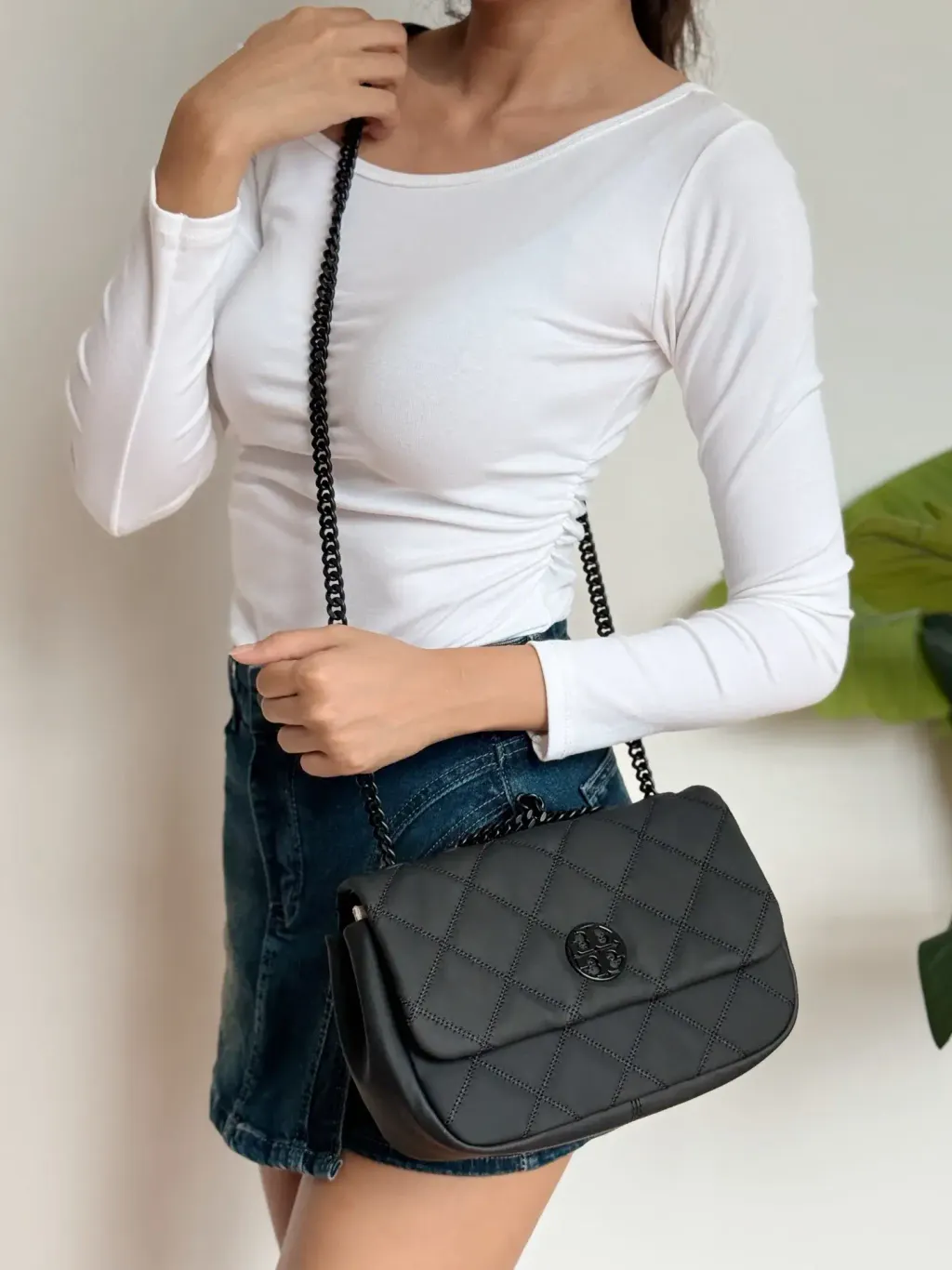 TORY BURCH 149682 Willa Matte Black Small Shoulder Bag 单肩包2