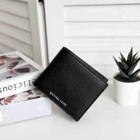 JuzBeauty_JuzBeautyMalaysia_JuzPretty_Authentic_Kbeauty_Malaysia_Skin_Care_Cosmetics_Jbeauty_Health_Care_korean_streetwear_US_Luxury_MICHAEL KORS 36T4LCOF3L Cooper Pebbled Leather Billfold Wallet With Coin Pouch In Black 男款钱包5