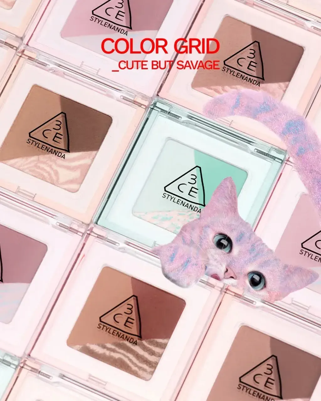 JuzBeauty-JuzBeautyMalaysia-JuzPretty-Authentic-Kbeauty-Malaysia-Skin-Care-Cosmetics-Jbeauty-Health-Care-korean-streetwear-3CE Color Grid Eyeshadow 方格眼影盘42