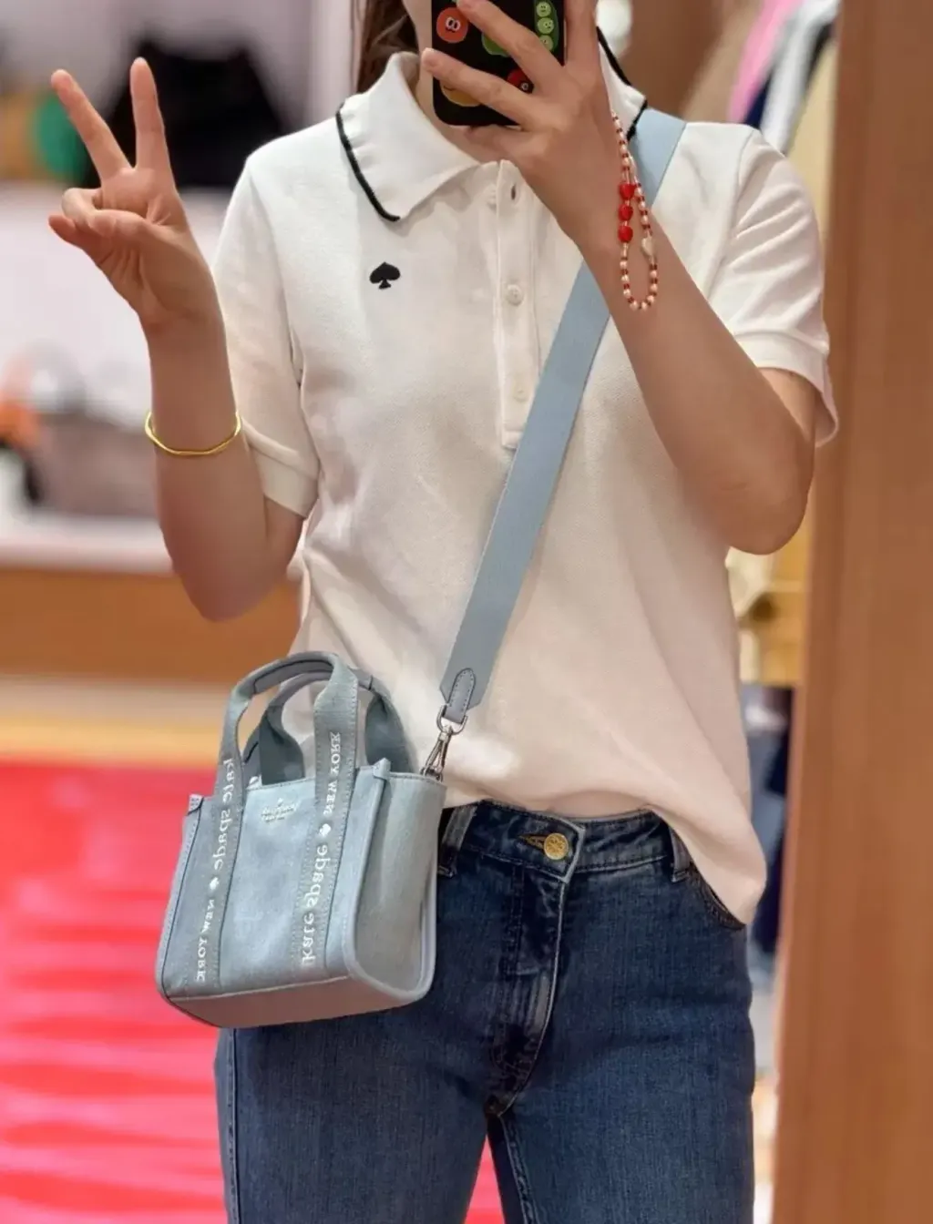 JuzBeauty_JuzBeautyMalaysia_JuzPretty_Authentic_Kbeauty_Malaysia_Skin_Care_Cosmetics_Jbeauty_Health_Care_korean_streetwear_US_Luxury_KATE SPADE KL066 Kip Denim Mini Tote Bag In Blue Multi 托特包3