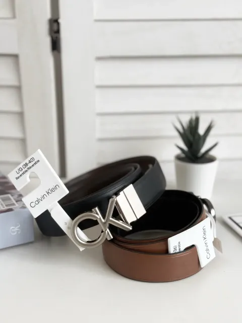 JuzBeauty_JuzBeautyMalaysia_JuzPretty_Authentic_Kbeauty_Malaysia_Skin_Care_Cosmetics_Jbeauty_Health_Care_korean_streetwear_US_Luxury_CALVIN KLEIN 41000015014 Signature Belt In Black : Dark Brown 男款腰带2