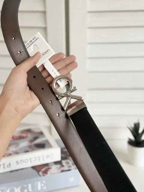 JuzBeauty_JuzBeautyMalaysia_JuzPretty_Authentic_Kbeauty_Malaysia_Skin_Care_Cosmetics_Jbeauty_Health_Care_korean_streetwear_US_Luxury_CALVIN KLEIN 41000015014 Signature Belt In Black : Dark Brown 男款腰带1