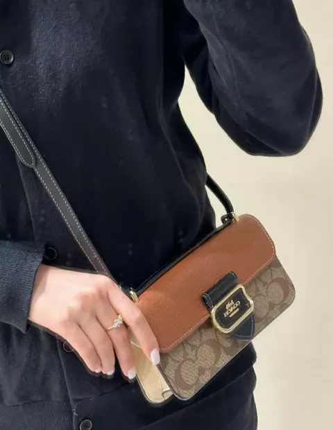 JuzBeauty_JuzBeautyMalaysia_JuzPretty_Authentic_Kbeauty_Malaysia_Skin_Care_Cosmetics_Jbeauty_Health_Care_korean_streetwear_US_Luxury_COACH CO979 Morgan Crossbody In Colorblock Signature Canvas In Khaki Multi 斜挎包6