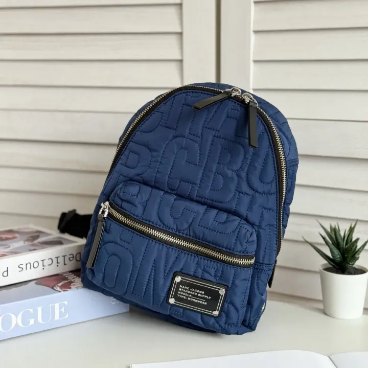 JuzBeauty_JuzBeautyMalaysia_JuzPretty_Authentic_Kbeauty_Malaysia_Skin_Care_Cosmetics_Jbeauty_Health_Care_korean_streetwear_US_Luxury_MARC JACOBS 4S4HBP002H02 Mini Nylon Quilted Backpack In Azure Blue 背包7