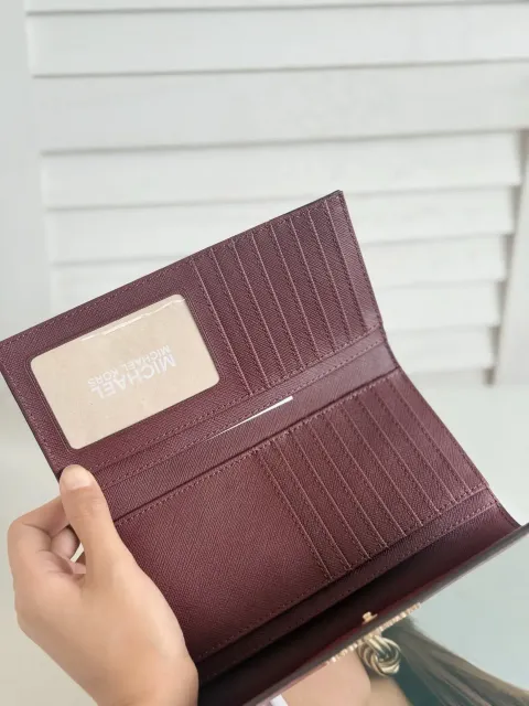 JuzBeauty_JuzBeautyMalaysia_JuzPretty_Authentic_Kbeauty_Malaysia_Skin_Care_Cosmetics_Jbeauty_Health_Care_korean_streetwear_US_Luxury_MICHAEL KORS 35S8GTVF7L Jet Set Travel Large Trifold Wallet In Merlot 女士长钱包1