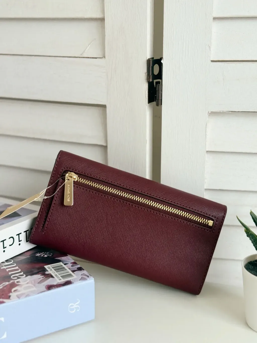 JuzBeauty_JuzBeautyMalaysia_JuzPretty_Authentic_Kbeauty_Malaysia_Skin_Care_Cosmetics_Jbeauty_Health_Care_korean_streetwear_US_Luxury_MICHAEL KORS 35S8GTVF7L Jet Set Travel Large Trifold Wallet In Merlot 女士长钱包2
