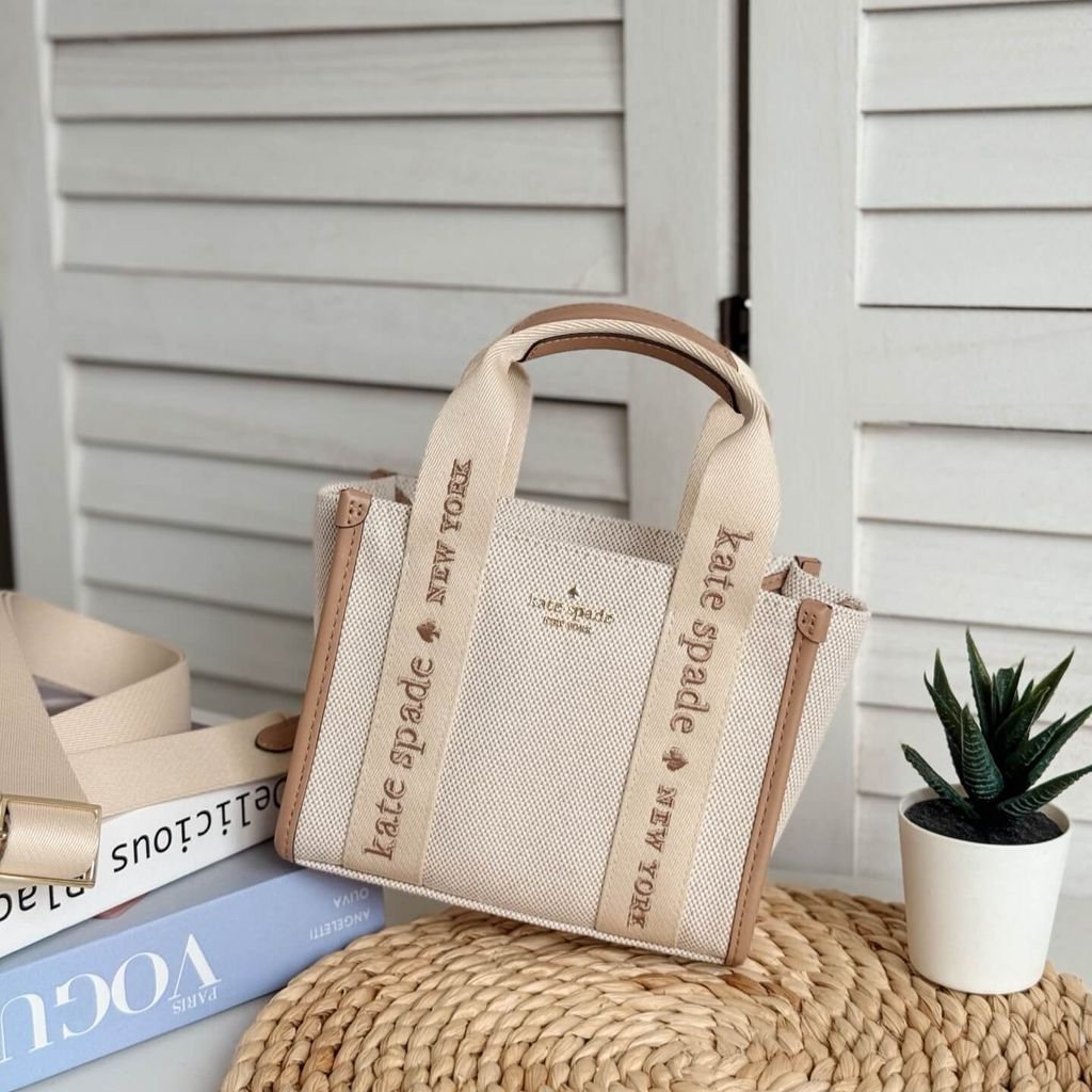 JuzBeauty_JuzBeautyMalaysia_JuzPretty_Authentic_Kbeauty_Malaysia_Skin_Care_Cosmetics_Jbeauty_Health_Care_korean_streetwear_US_Luxury_KATE SPADE KL062 Kip Canvas Mini Tote In Light Fawn 托特包10
