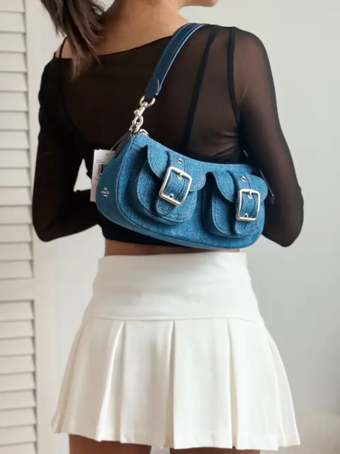 JuzBeauty_JuzBeautyMalaysia_JuzPretty_Authentic_Kbeauty_Malaysia_Skin_Care_Cosmetics_Jbeauty_Health_Care_korean_streetwear_US_Luxury_COACH CAK44 Ashton Bag In Denim 法棍包2