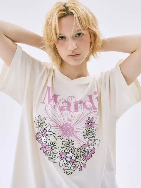JuzBeauty-JuzBeautyMalaysia-JuzPretty-Authentic-Kbeauty-Malaysia-Skin-Care-Cosmetics-Jbeauty-Health-Care-korean-streetwear-MARDI MERCREDI Tshirt Flowermardi Jardin Tee 上衣3