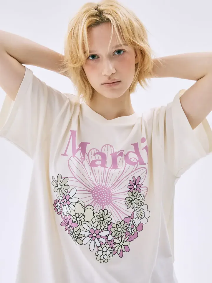 JuzBeauty-JuzBeautyMalaysia-JuzPretty-Authentic-Kbeauty-Malaysia-Skin-Care-Cosmetics-Jbeauty-Health-Care-korean-streetwear-MARDI MERCREDI Tshirt Flowermardi Jardin Tee 上衣3