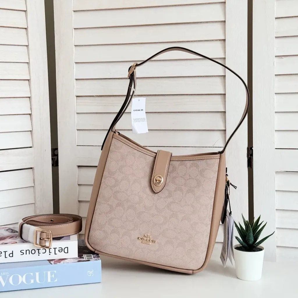 JuzBeauty_JuzBeautyMalaysia_JuzPretty_Authentic_Kbeauty_Malaysia_Skin_Care_Cosmetics_Jbeauty_Health_Care_korean_streetwear_US_Luxury_COACH CAK50 Hadley Convertible Crossbody Bag With Signature Canvas In Dark Natural Multi 斜挎包9