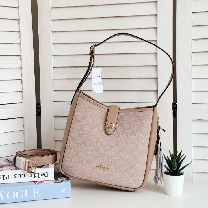 JuzBeauty_JuzBeautyMalaysia_JuzPretty_Authentic_Kbeauty_Malaysia_Skin_Care_Cosmetics_Jbeauty_Health_Care_korean_streetwear_US_Luxury_COACH CAK50 Hadley Convertible Crossbody Bag With Signature Canvas In Dark Natural Multi 斜挎包9