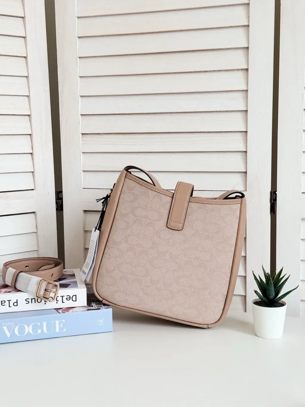 JuzBeauty_JuzBeautyMalaysia_JuzPretty_Authentic_Kbeauty_Malaysia_Skin_Care_Cosmetics_Jbeauty_Health_Care_korean_streetwear_US_Luxury_COACH CAK50 Hadley Convertible Crossbody Bag With Signature Canvas In Dark Natural Multi 斜挎包4