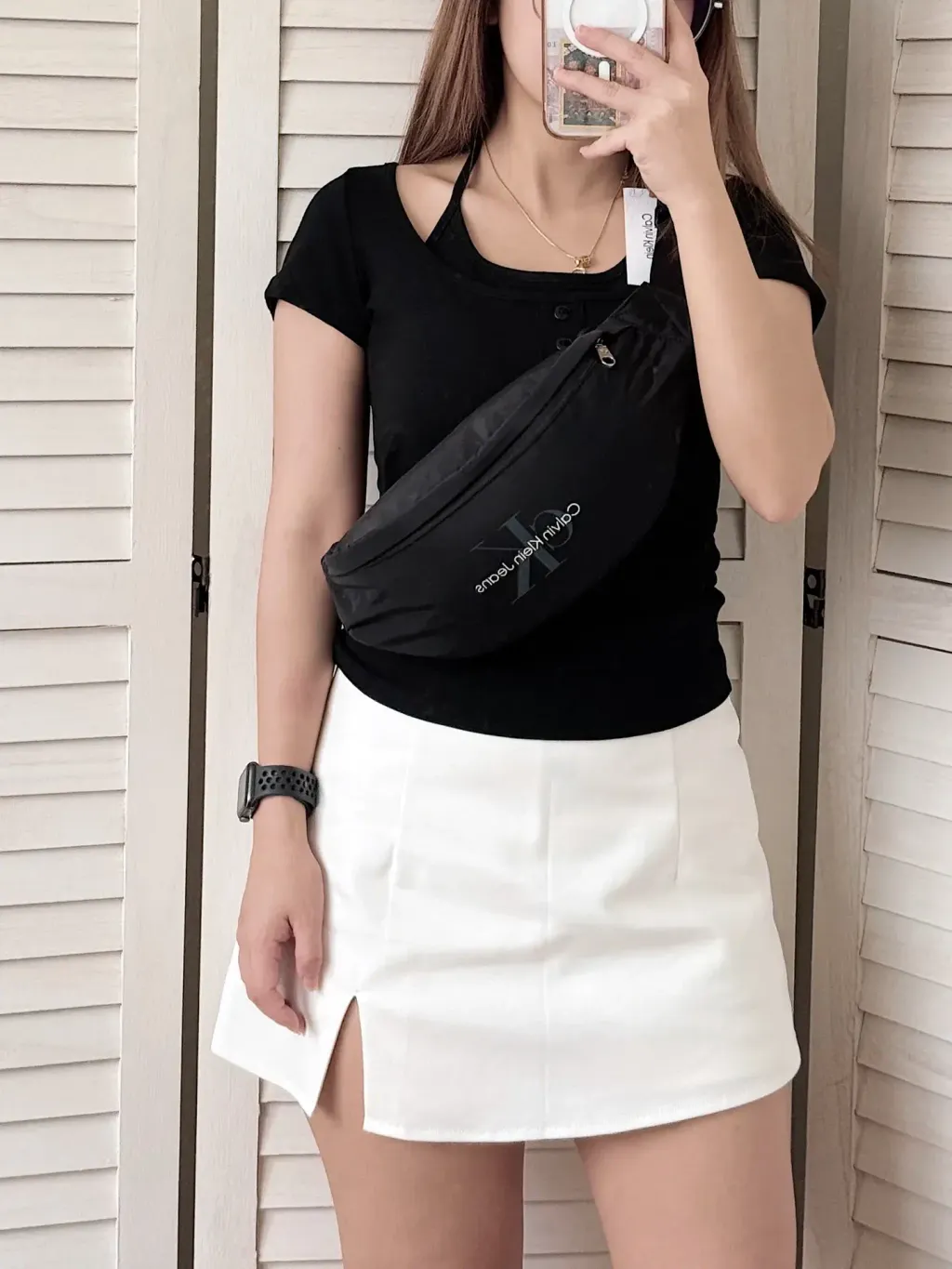 JuzBeauty_JuzBeautyMalaysia_JuzPretty_Authentic_Kbeauty_Malaysia_Skin_Care_Cosmetics_Jbeauty_Health_Care_korean_streetwear_US_Luxury_CALVIN KLEIN SP40603813 Nylon Belt Bag In Black 胸包1