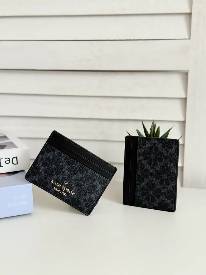 JuzBeauty_JuzBeautyMalaysia_JuzPretty_Authentic_Kbeauty_Malaysia_Skin_Care_Cosmetics_Jbeauty_Health_Care_korean_streetwear_US_Luxury_KATE SPADE KI371 Spade Flower Small Slim Card Holder In Black 女款卡包4