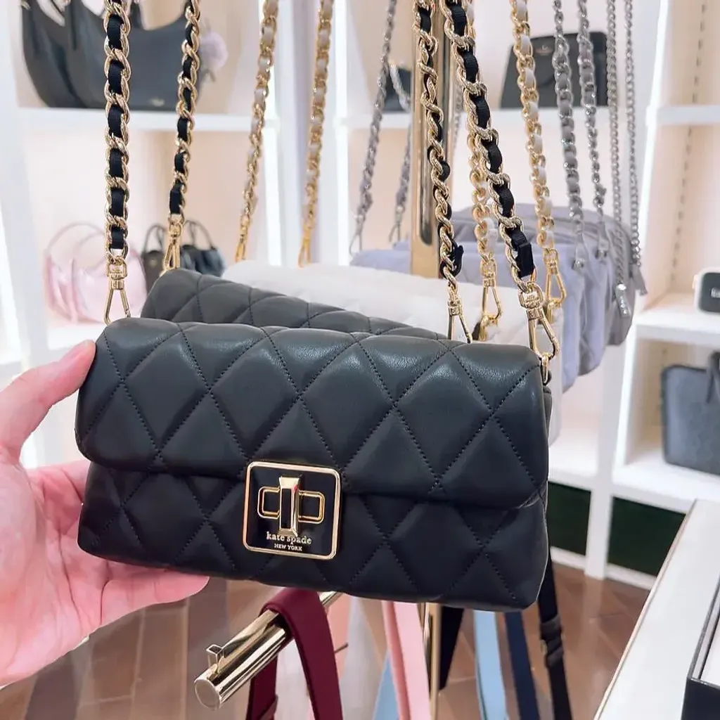 JuzBeauty_JuzBeautyMalaysia_JuzPretty_Authentic_Kbeauty_Malaysia_Skin_Care_Cosmetics_Jbeauty_Health_Care_korean_streetwear_US_Luxury_KATE SPADE KM531 Carey Quilted Mini Crossbody In Black 斜挎包5