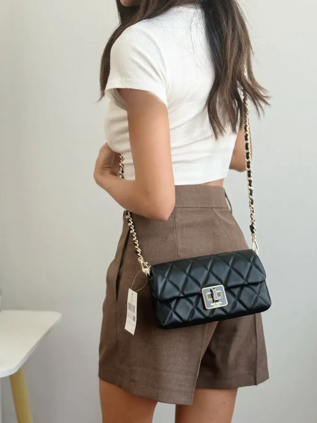 JuzBeauty_JuzBeautyMalaysia_JuzPretty_Authentic_Kbeauty_Malaysia_Skin_Care_Cosmetics_Jbeauty_Health_Care_korean_streetwear_US_Luxury_KATE SPADE KM531 Carey Quilted Mini Crossbody In Black 斜挎包2