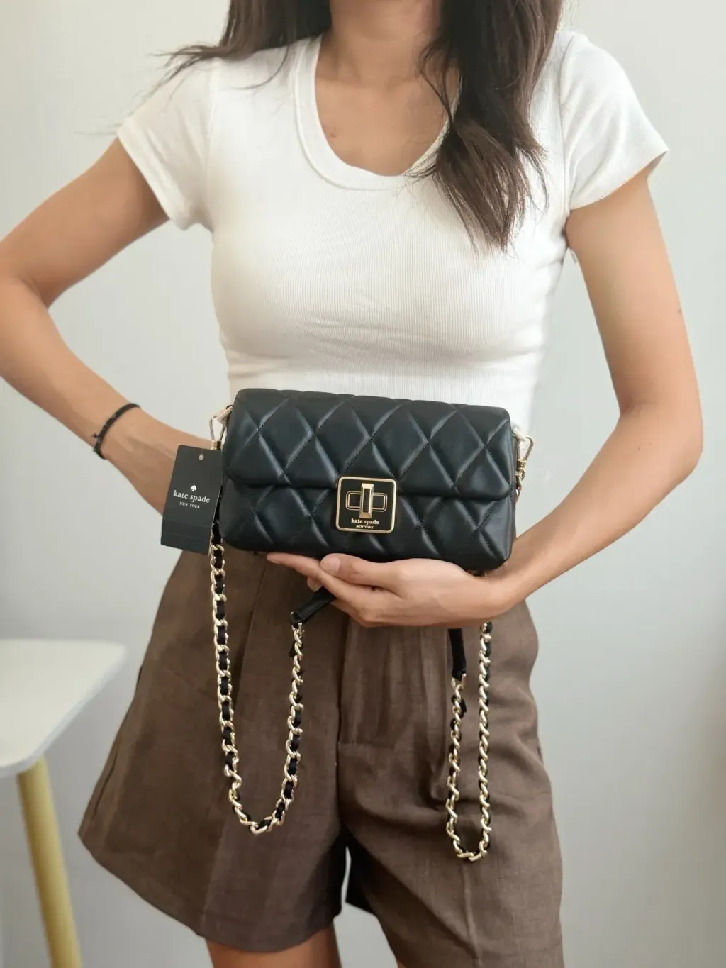 JuzBeauty_JuzBeautyMalaysia_JuzPretty_Authentic_Kbeauty_Malaysia_Skin_Care_Cosmetics_Jbeauty_Health_Care_korean_streetwear_US_Luxury_KATE SPADE KM531 Carey Quilted Mini Crossbody In Black 斜挎包3