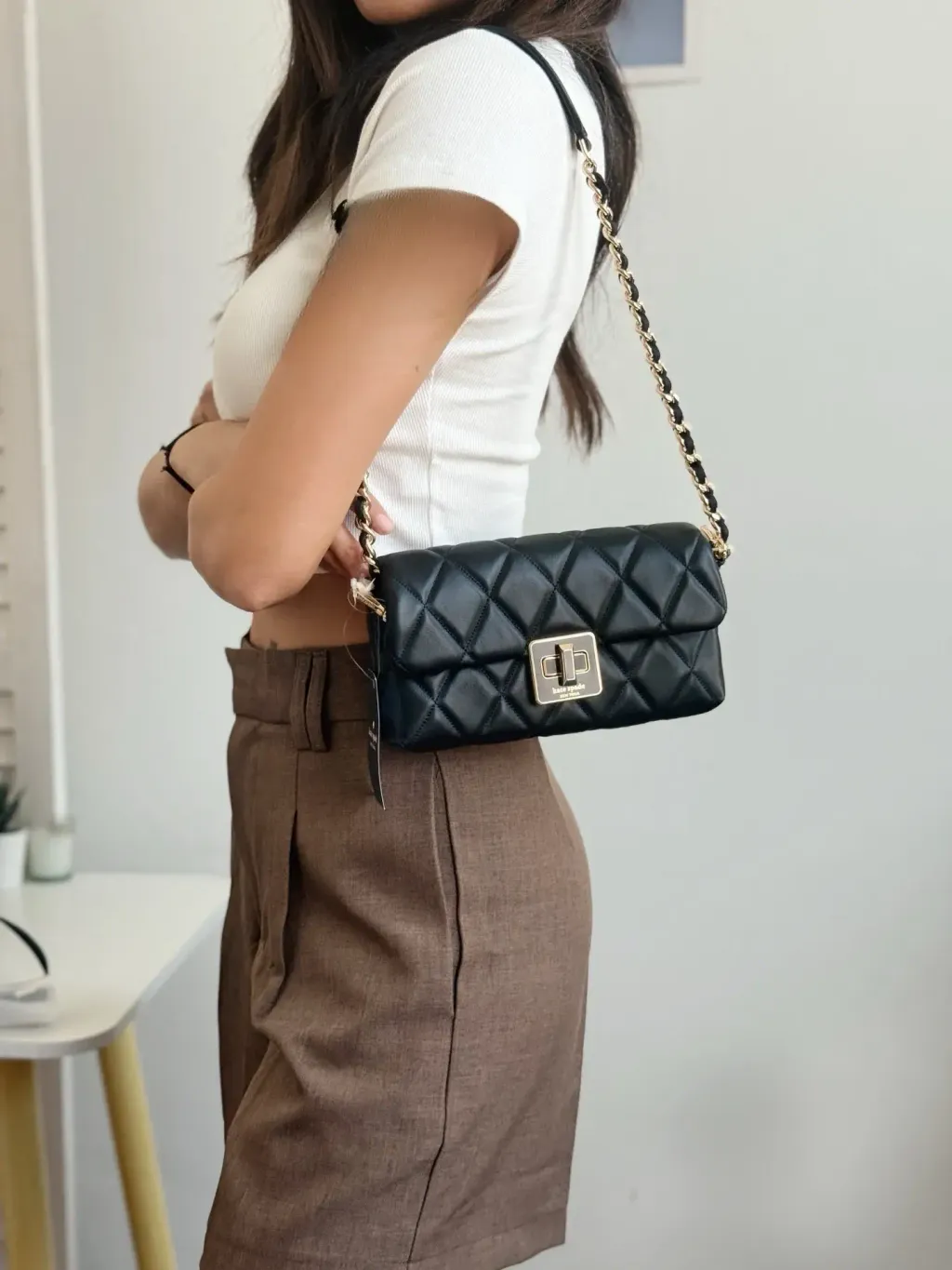 JuzBeauty_JuzBeautyMalaysia_JuzPretty_Authentic_Kbeauty_Malaysia_Skin_Care_Cosmetics_Jbeauty_Health_Care_korean_streetwear_US_Luxury_KATE SPADE KM531 Carey Quilted Mini Crossbody In Black 斜挎包1