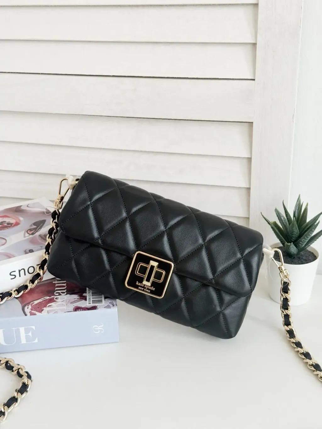 JuzBeauty_JuzBeautyMalaysia_JuzPretty_Authentic_Kbeauty_Malaysia_Skin_Care_Cosmetics_Jbeauty_Health_Care_korean_streetwear_US_Luxury_KATE SPADE KM531 Carey Quilted Mini Crossbody In Black 斜挎包8