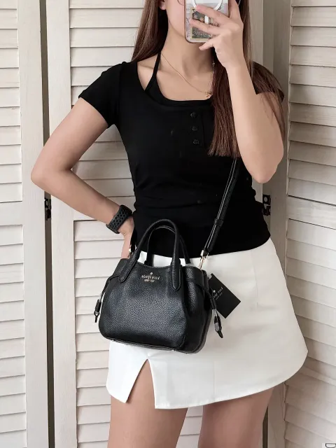 JuzBeauty_JuzBeautyMalaysia_JuzPretty_Authentic_Kbeauty_Malaysia_Skin_Care_Cosmetics_Jbeauty_Health_Care_korean_streetwear_US_Luxury_KATE SPADE KL859 Dumpling Mini Satchel Bag in Black 饺子包2