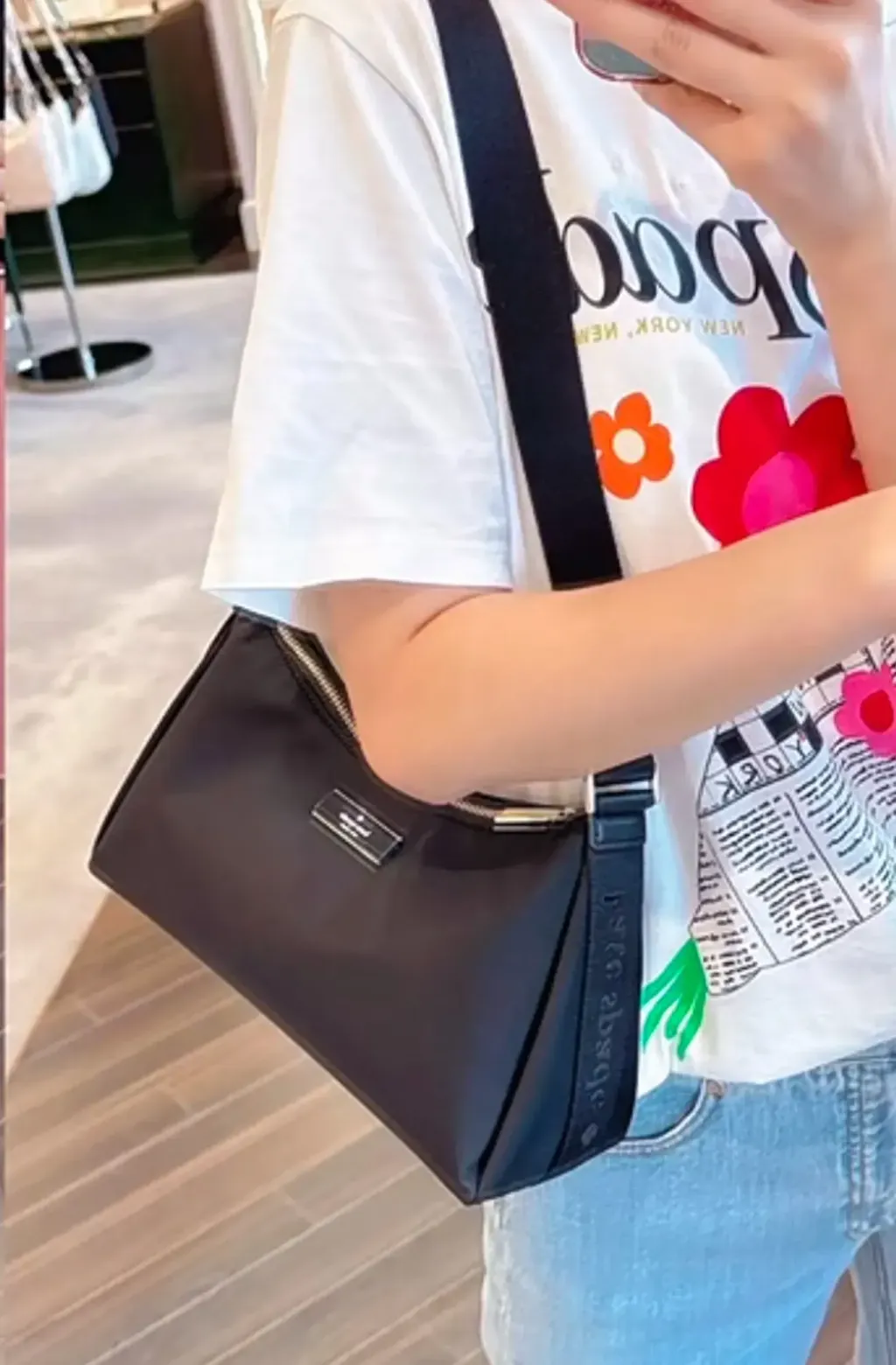 JuzBeauty_JuzBeautyMalaysia_JuzPretty_Authentic_Kbeauty_Malaysia_Skin_Care_Cosmetics_Jbeauty_Health_Care_korean_streetwear_US_Luxury_KATE SPADE KL967 Carter Nylon Small Shoulder Bag In Black 单肩包9