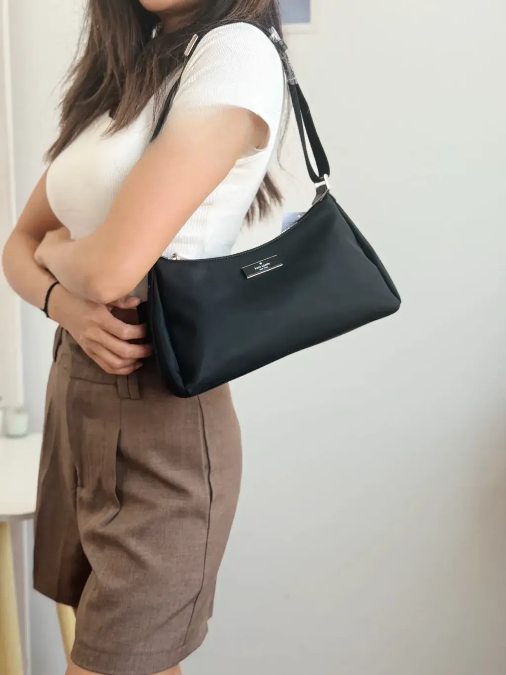 JuzBeauty_JuzBeautyMalaysia_JuzPretty_Authentic_Kbeauty_Malaysia_Skin_Care_Cosmetics_Jbeauty_Health_Care_korean_streetwear_US_Luxury_KATE SPADE KL967 Carter Nylon Small Shoulder Bag In Black 单肩包5