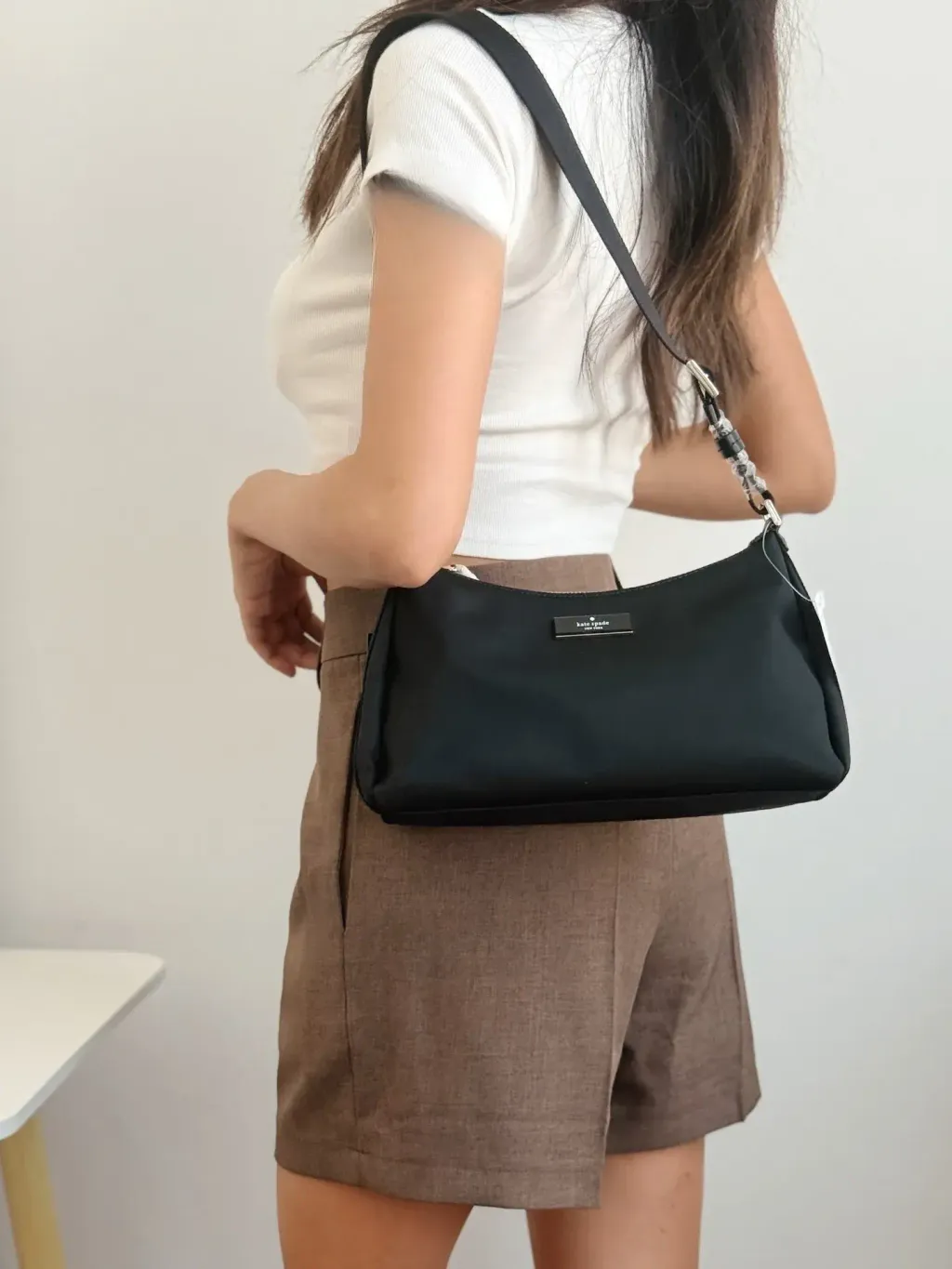 JuzBeauty_JuzBeautyMalaysia_JuzPretty_Authentic_Kbeauty_Malaysia_Skin_Care_Cosmetics_Jbeauty_Health_Care_korean_streetwear_US_Luxury_KATE SPADE KL967 Carter Nylon Small Shoulder Bag In Black 单肩包2