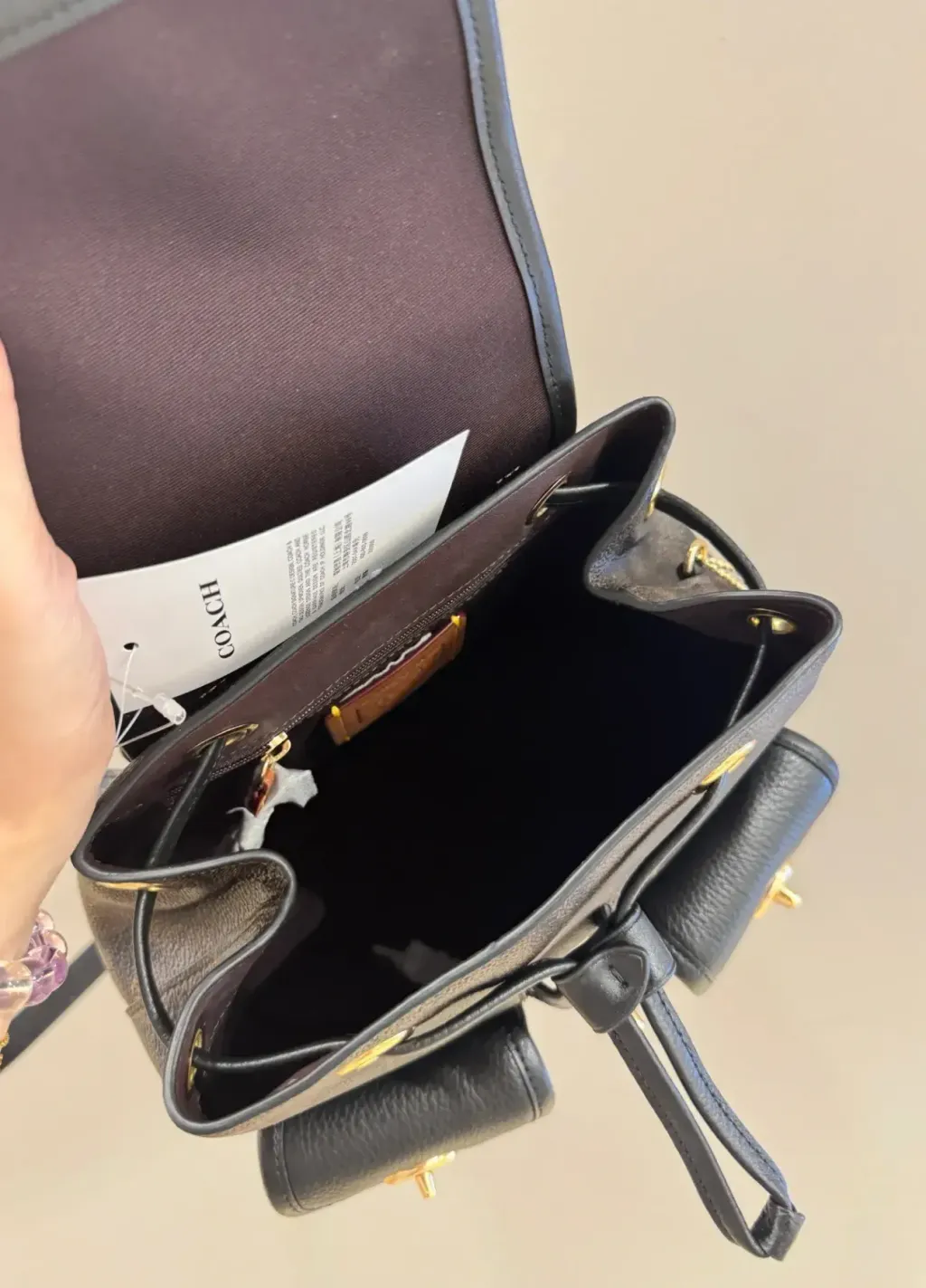 JuzBeauty_JuzBeautyMalaysia_JuzPretty_Authentic_Kbeauty_Malaysia_Skin_Care_Cosmetics_Jbeauty_Health_Care_korean_streetwear_US_Luxury_COACH CBH10 Hadley Backpack In Signature Canvas Walnut:Black 背包8