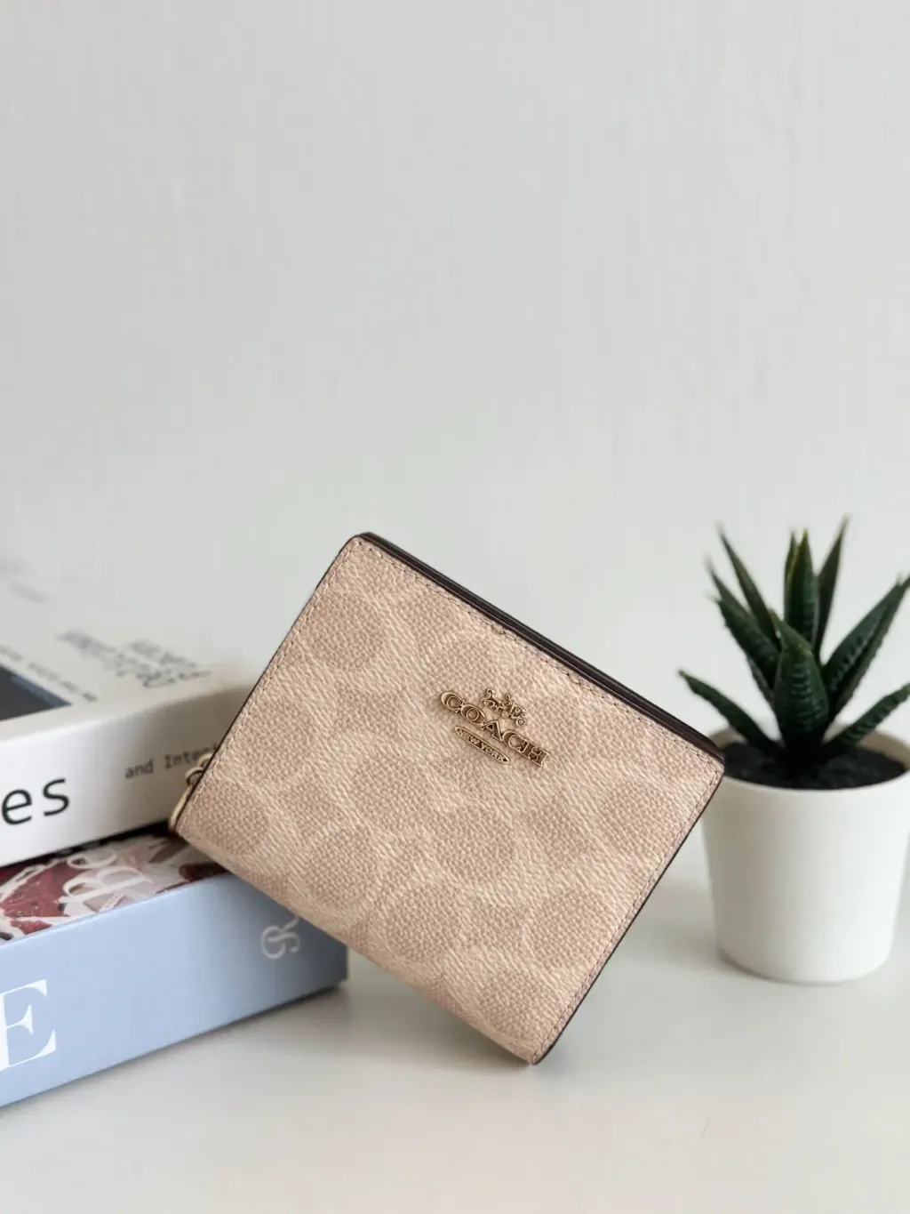 JuzBeauty_JuzBeautyMalaysia_JuzPretty_Authentic_Kbeauty_Malaysia_Skin_Care_Cosmetics_Jbeauty_Health_Care_korean_streetwear_US_Luxury_COACH CW789 Snap Wallet In Signature Canvas In Sand-Chalk 钱包4