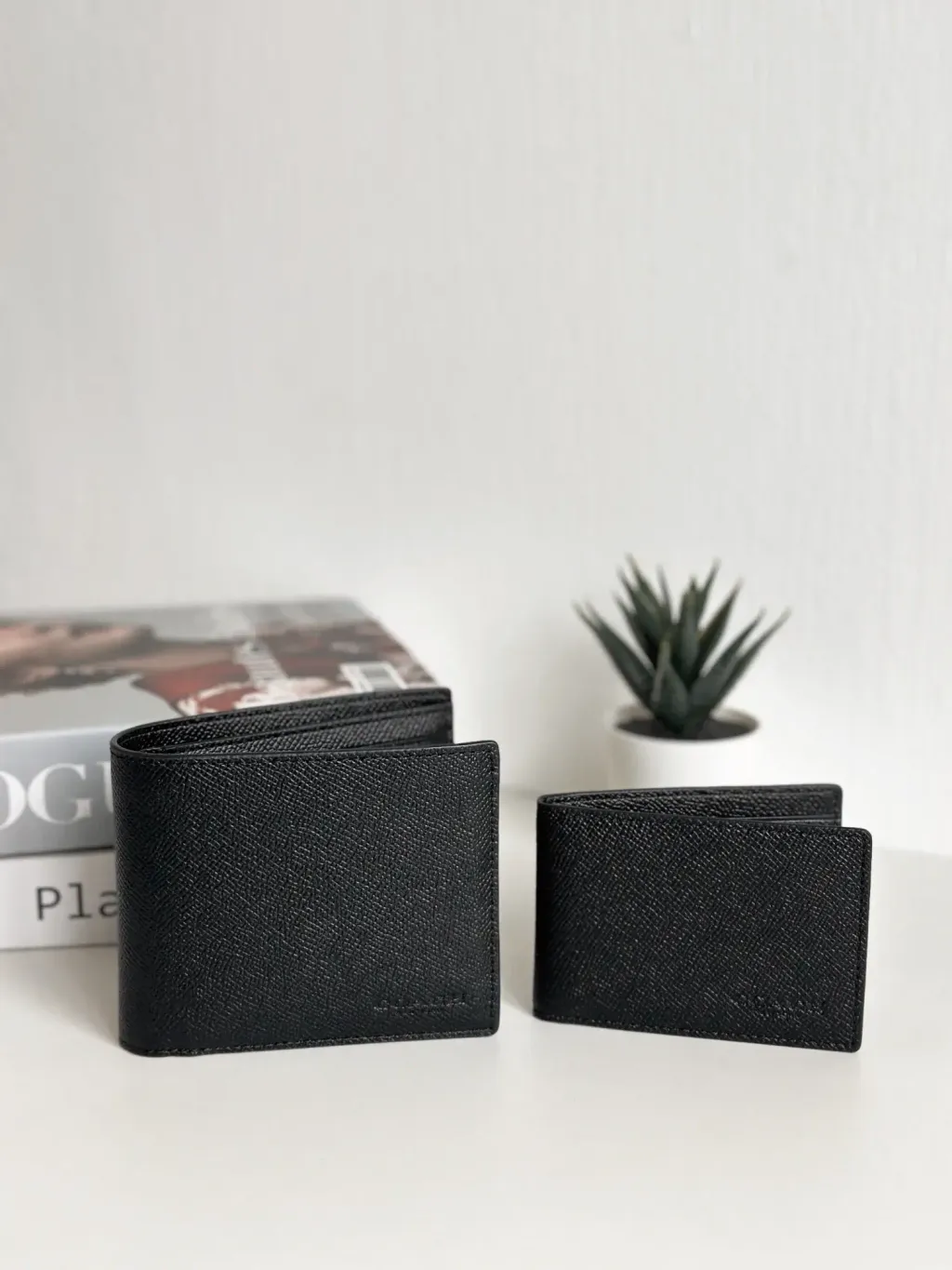 JuzBeauty_JuzBeautyMalaysia_JuzPretty_Authentic_Kbeauty_Malaysia_Skin_Care_Cosmetics_Jbeauty_Health_Care_korean_streetwear_US_COACH 3 In 1 Crossgrain C6331 Compact Wallet In Black 钱包卡包6