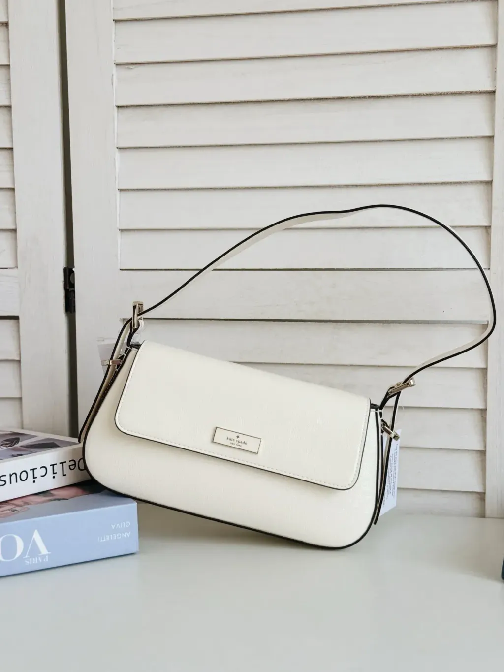 JuzBeauty_JuzBeautyMalaysia_JuzPretty_Authentic_Kbeauty_Malaysia_Skin_Care_Cosmetics_Jbeauty_Health_Care_korean_streetwear_US_Luxury_KATE SPADE KM677 Bridget Crinkle Patent Small Flap Shoulder Bag 腋下包8