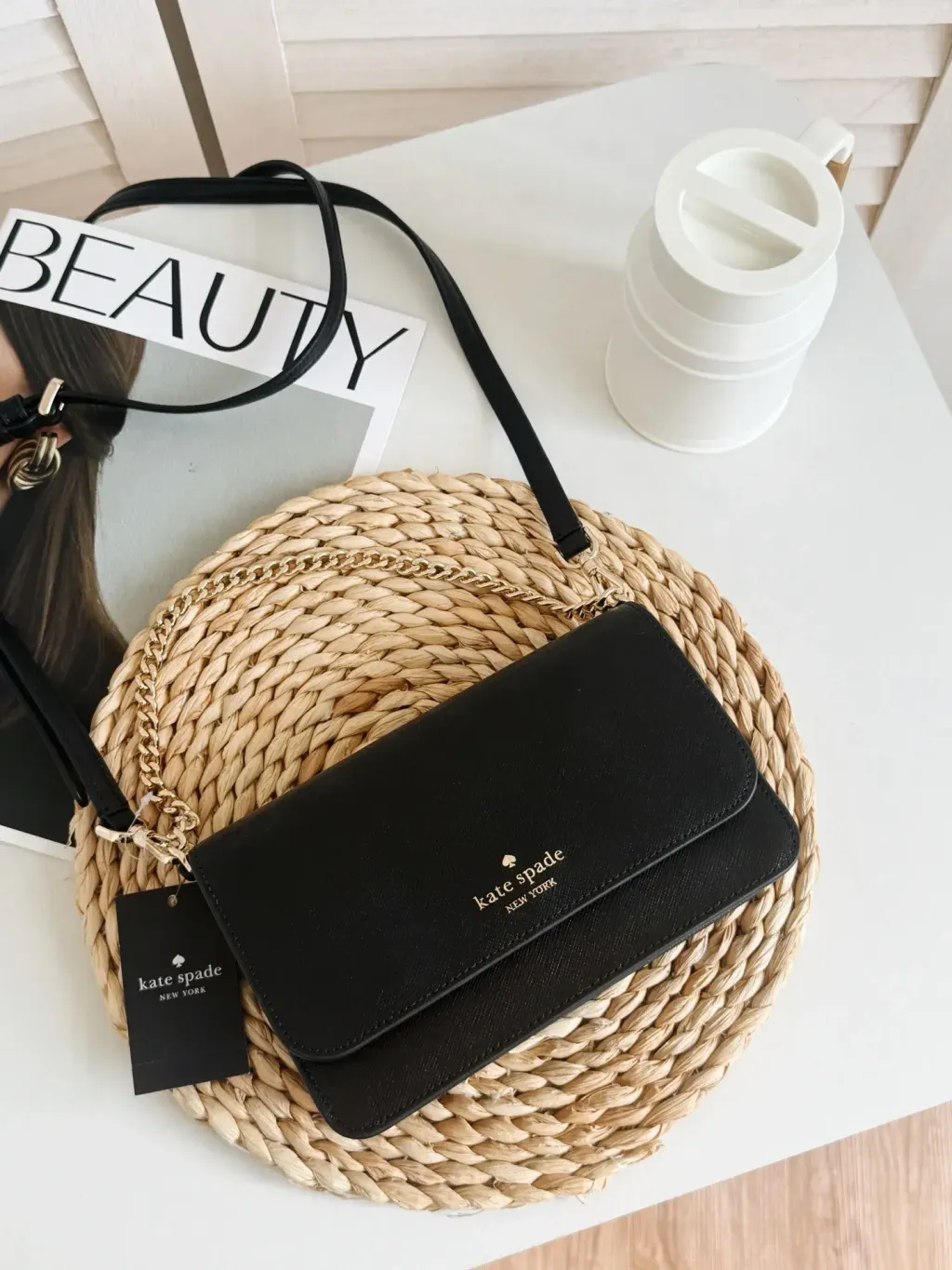 JuzBeauty_JuzBeautyMalaysia_JuzPretty_Authentic_Kbeauty_Malaysia_Skin_Care_Cosmetics_Jbeauty_Health_Care_korean_streetwear_US_Luxury_KATE SPADE KC586 Madison Small Flap Crossbody in Black 斜挎包9