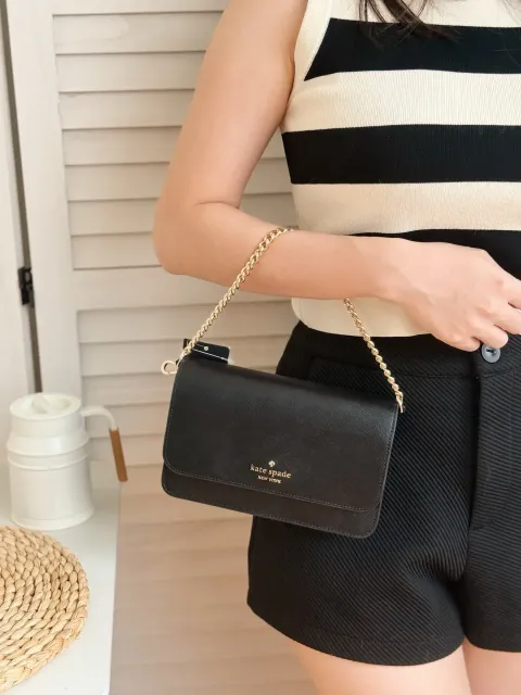 JuzBeauty_JuzBeautyMalaysia_JuzPretty_Authentic_Kbeauty_Malaysia_Skin_Care_Cosmetics_Jbeauty_Health_Care_korean_streetwear_US_Luxury_KATE SPADE KC586 Madison Small Flap Crossbody in Black 斜挎包3