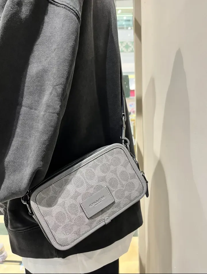 JuzBeauty_JuzBeautyMalaysia_JuzPretty_Authentic_Kbeauty_Malaysia_Skin_Care_Cosmetics_Jbeauty_Health_Care_korean_streetwear_US_Luxury_COACH CW365 Wyatt Crossbody in Signature Canvas in Grey:Charcoal 男款斜挎包1