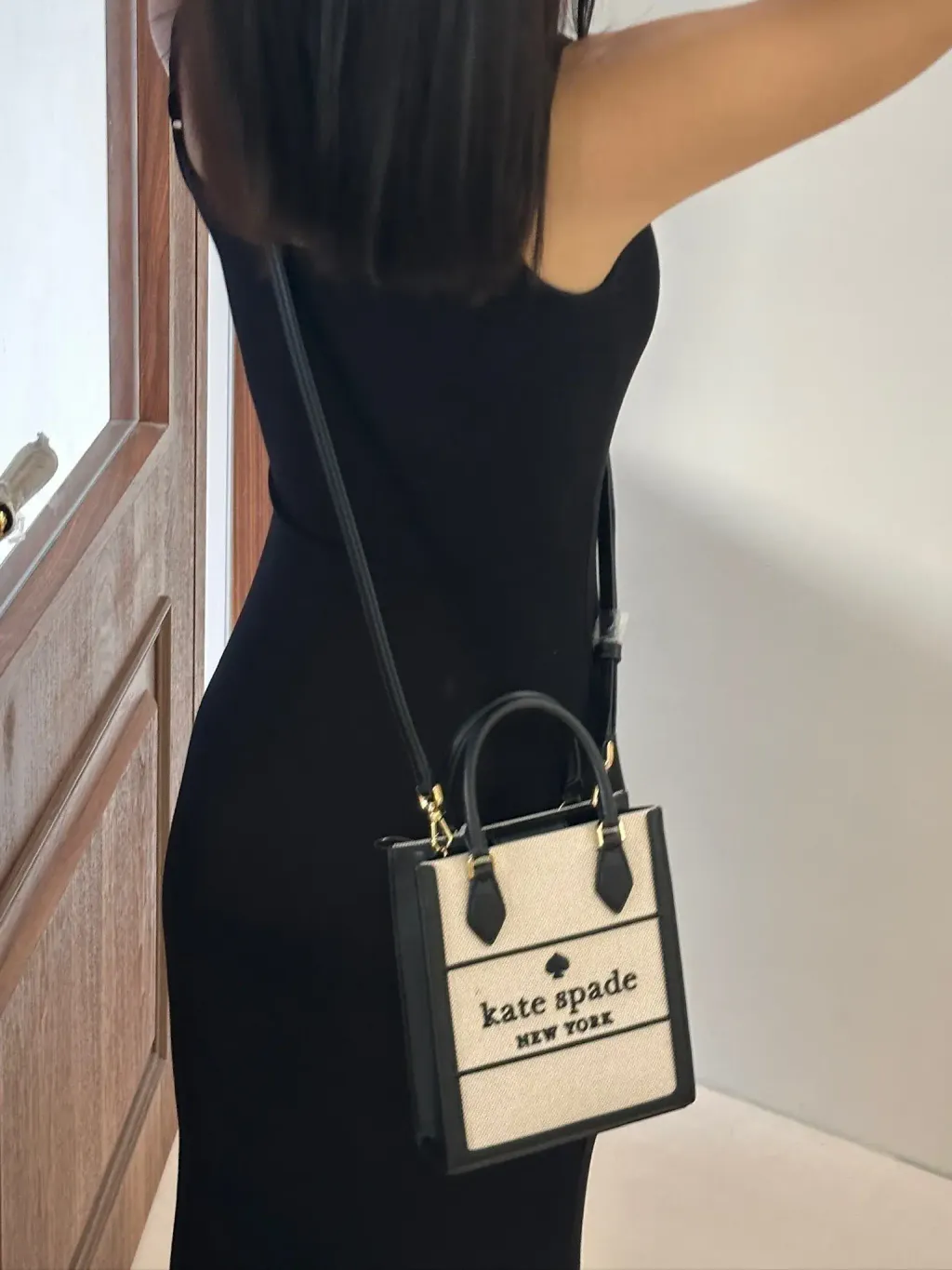 JuzBeauty_JuzBeautyMalaysia_JuzPretty_Authentic_Kbeauty_Malaysia_Skin_Care_Cosmetics_Jbeauty_Health_Care_korean_streetwear_US_Luxury_KATE SPADE KK235 Ellie Canvas Mini Tote in Black Multi 琴谱包1