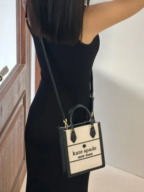 JuzBeauty_JuzBeautyMalaysia_JuzPretty_Authentic_Kbeauty_Malaysia_Skin_Care_Cosmetics_Jbeauty_Health_Care_korean_streetwear_US_Luxury_KATE SPADE KK235 Ellie Canvas Mini Tote in Black Multi 琴谱包1