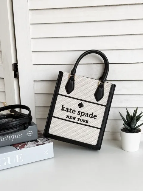 JuzBeauty_JuzBeautyMalaysia_JuzPretty_Authentic_Kbeauty_Malaysia_Skin_Care_Cosmetics_Jbeauty_Health_Care_korean_streetwear_US_Luxury_KATE SPADE KK235 Ellie Canvas Mini Tote in Black Multi 琴谱包6